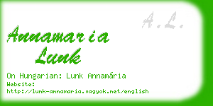 annamaria lunk business card